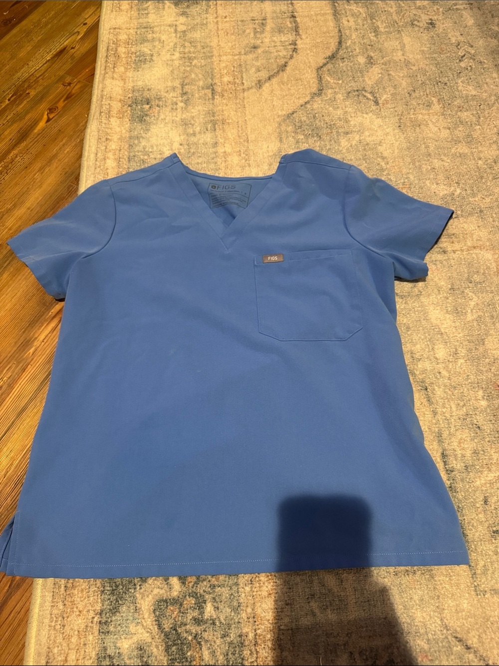 Figs V-Neck Scrub Top in Royal Blue